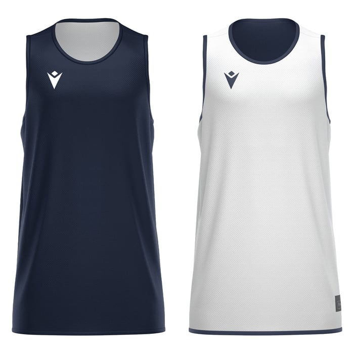 Macron X500 Reversible Basketball Shirt in navy and white