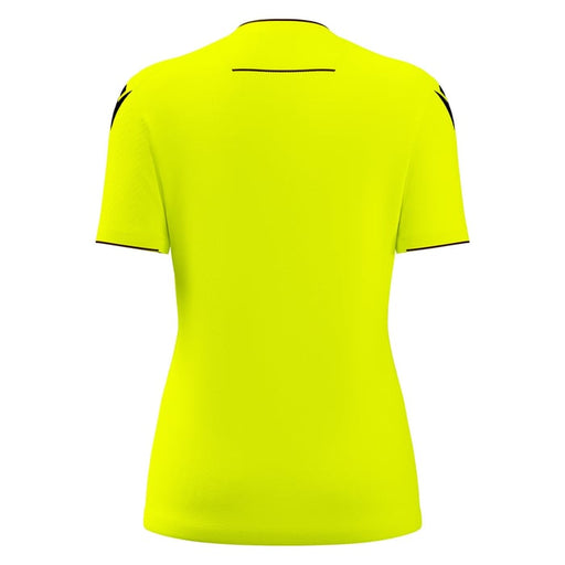 Yellow sports jersey with black accents on a white background