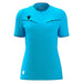Blue sports jersey with a logo on a white background