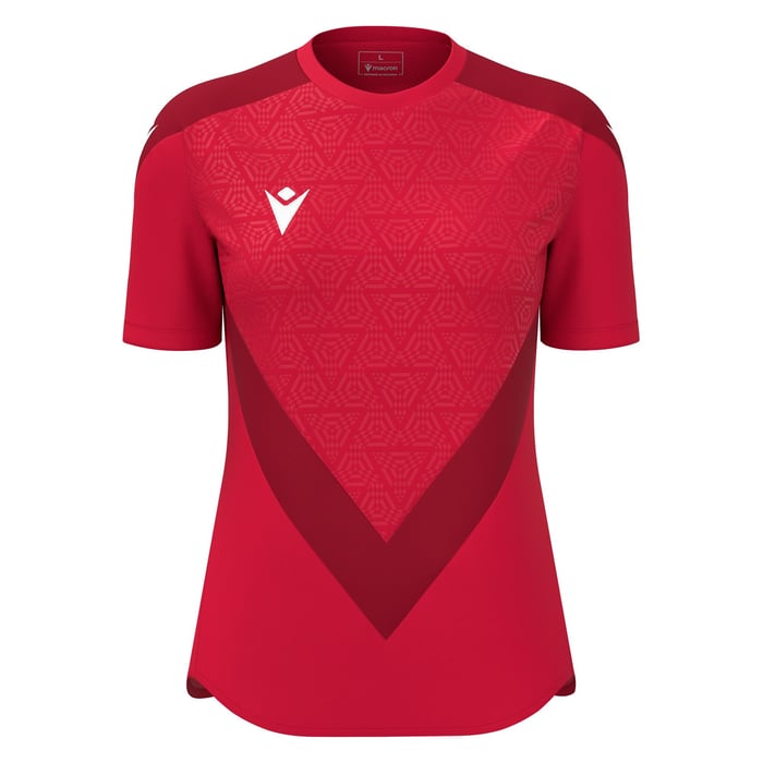 Macron Dryad Women's Short Sleeve Shirt in red