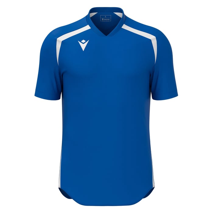 Macron Wyrm Short Sleeve Shirt in blue and white