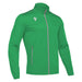 Green jacket with a zipper on a white background