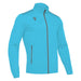 Blue jacket with a zipper on a white background