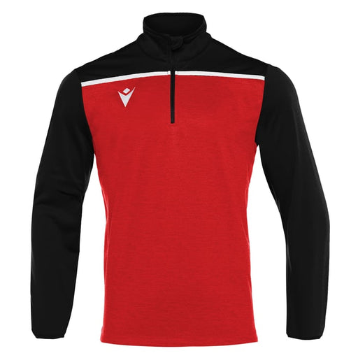 Macron Rhine 1/4 Zip Top in red and black