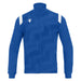 Blue jacket with white accents on a white background