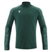 Green long-sleeve athletic shirt with a brand logo on a white background
