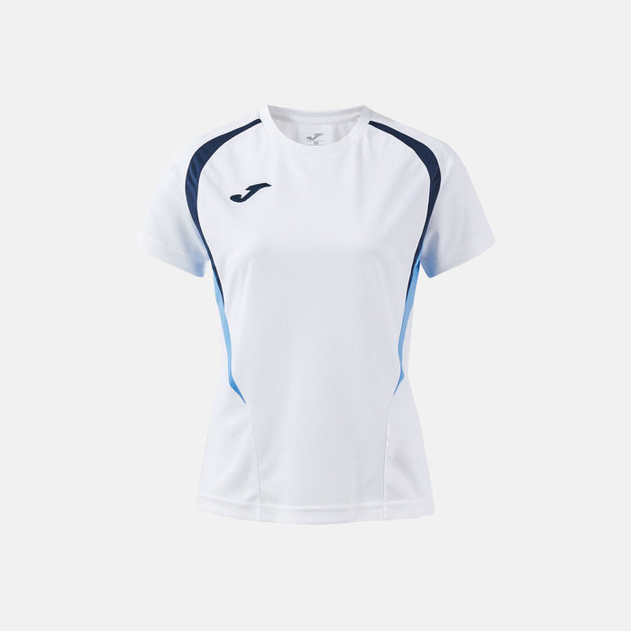 Joma Championship 20 Women's Short Sleeve Shirt in White/Dark Navy