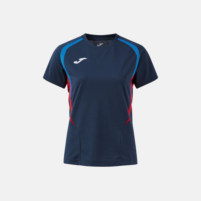 Joma Championship 20 Women's Short Sleeve Shirt in Dark Navy/Royal Blue
