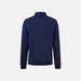 Navy blue half-zip sweatshirt on a light gray background
