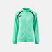 Green tracksuit jacket with black accents on a white background