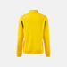 Yellow sweatshirt with a zipper on a white background