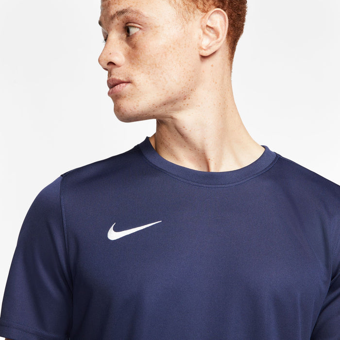 Nike Dri-fit Park VII Shirt Short Sleeve in Midnight Navy White chest