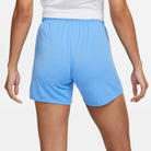 back of Nike Dri FIT Park III Knit Short Womens in University Blue