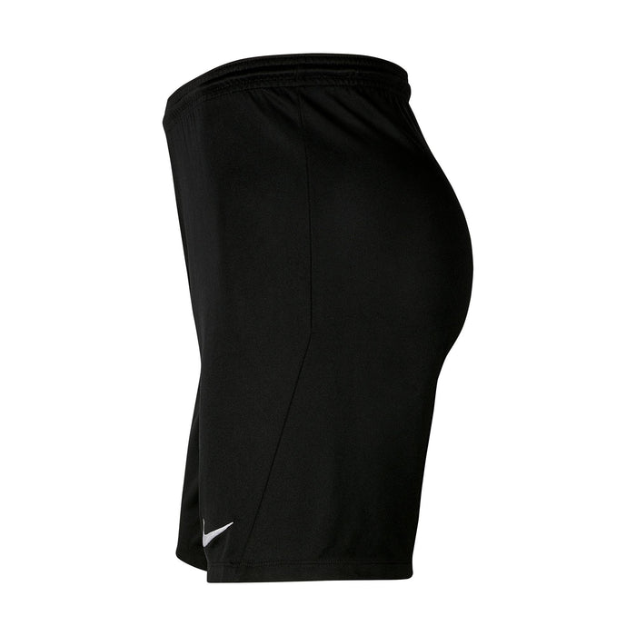 side of Nike Dri-fit Park III Short Black-White