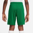 back of Nike Dri-fit Park III Short in pine green