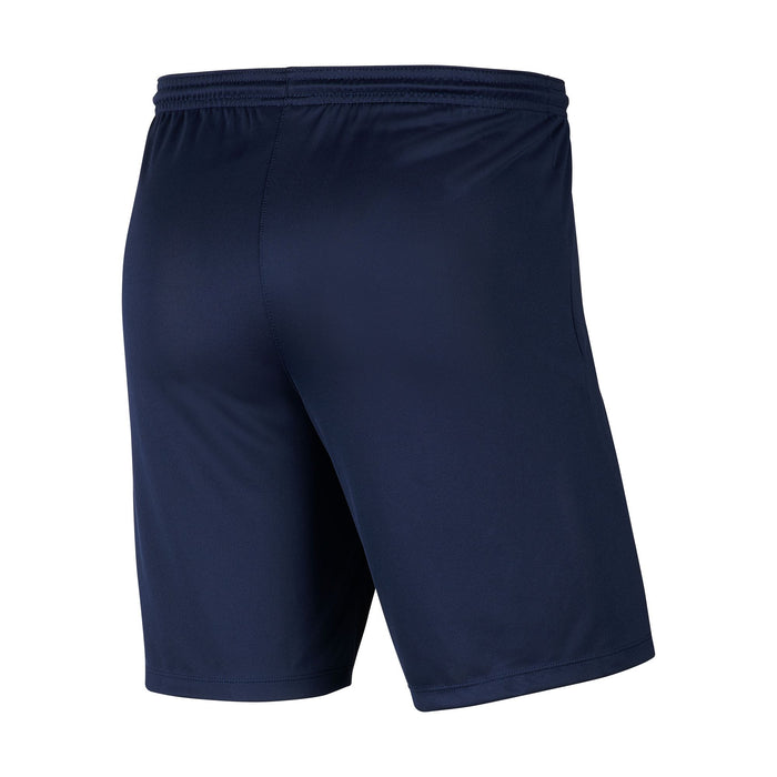 back of Nike Dri-fit Park III Short in midnight navy