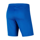 back of Nike Dri-fit Park III Short in royal blue