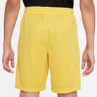 back of Nike Dri-fit Park III Short in tour yellow