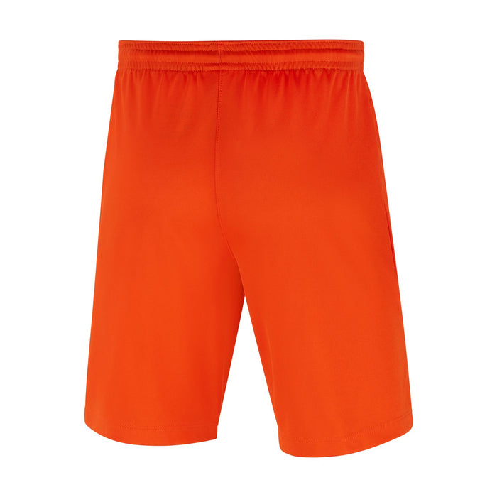 back of Nike Dri-fit Park III Short in safety orange