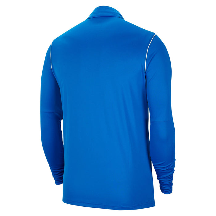 back of Nike Park 20 Knit Track Jacket in University Blue/White