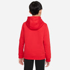 back of Nike Park 20 Hoodie in university red