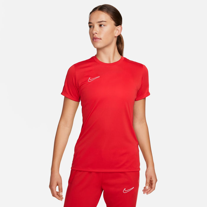 Nike Dri FIT Academy 23 Womens Short Sleeve Shirt in University Red/Gym Red