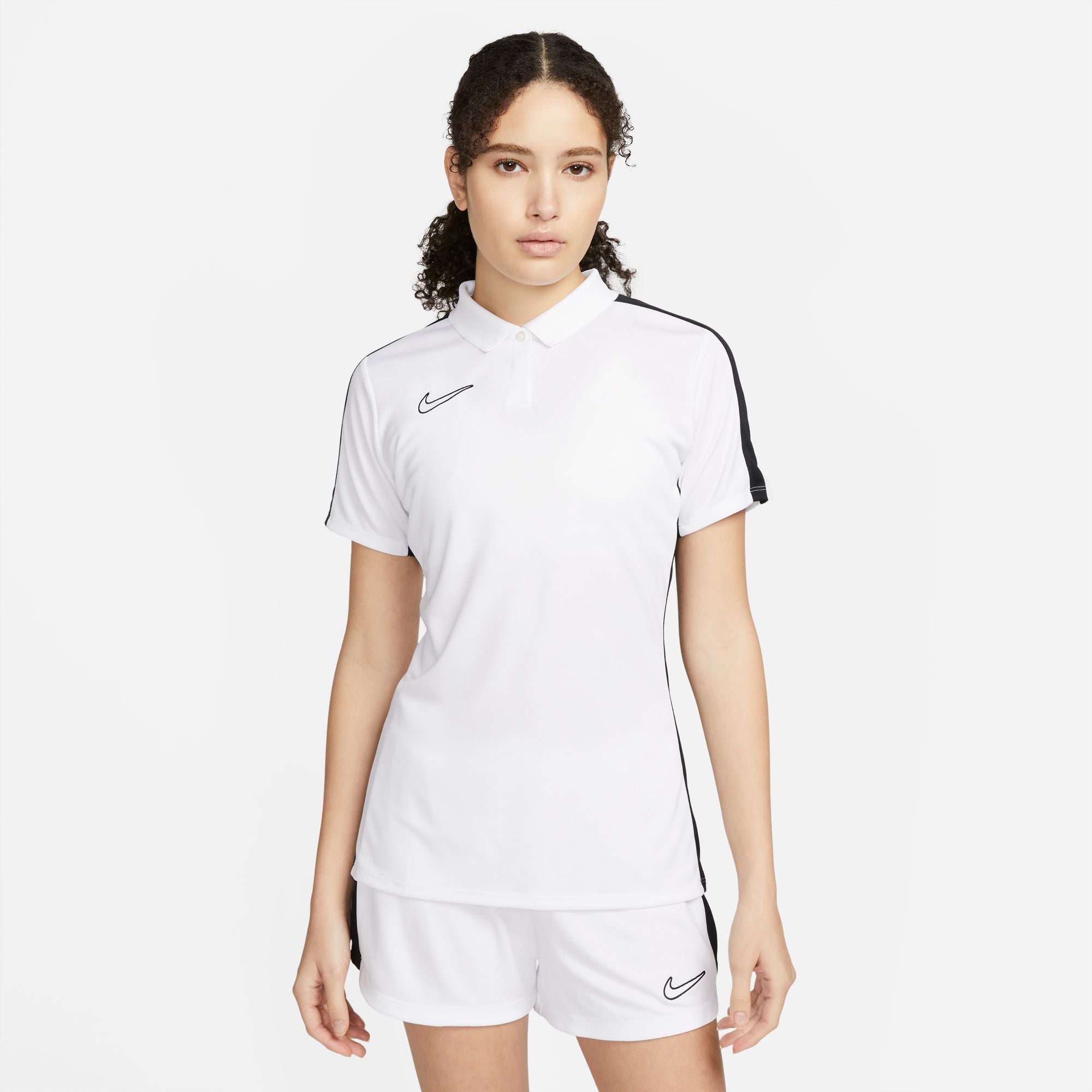 Nike Dri FIT Academy 23 Women's Short Sleeve Polo in White/Black