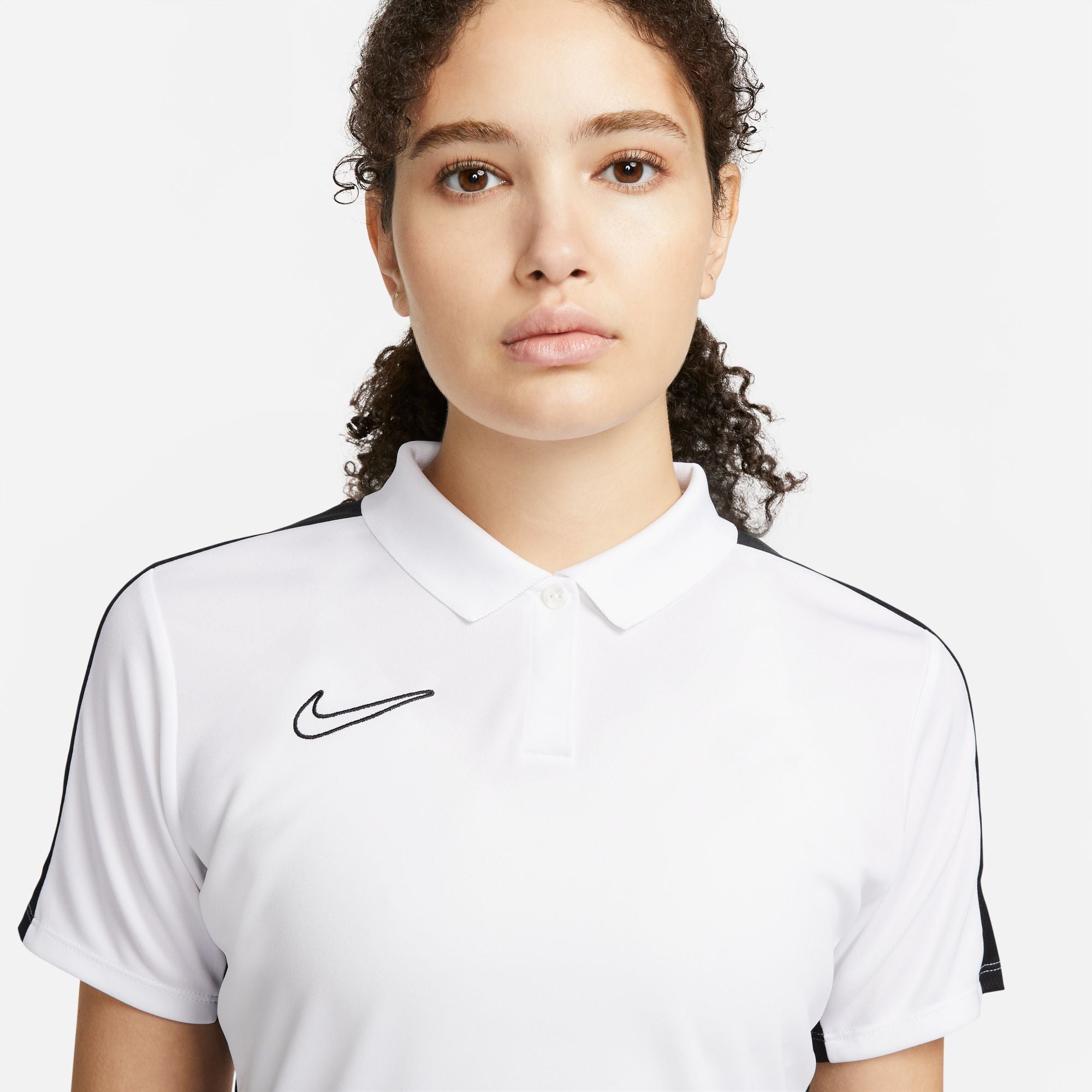 Nike Dri FIT Academy 23 Women's Short Sleeve Polo in White/Black