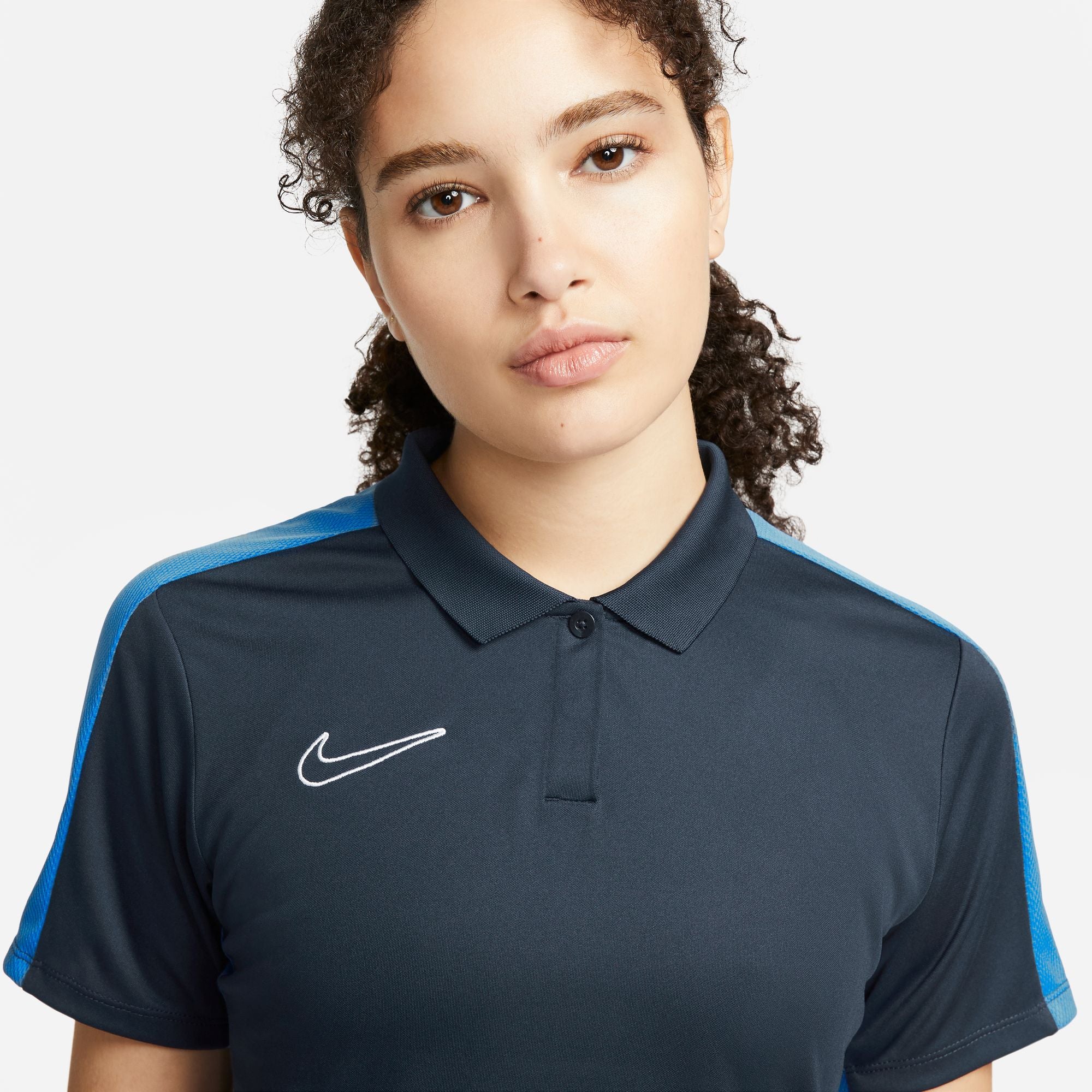 Nike Dri FIT Academy 23 Women's Short Sleeve Polo in Obsidian/Royal Blue