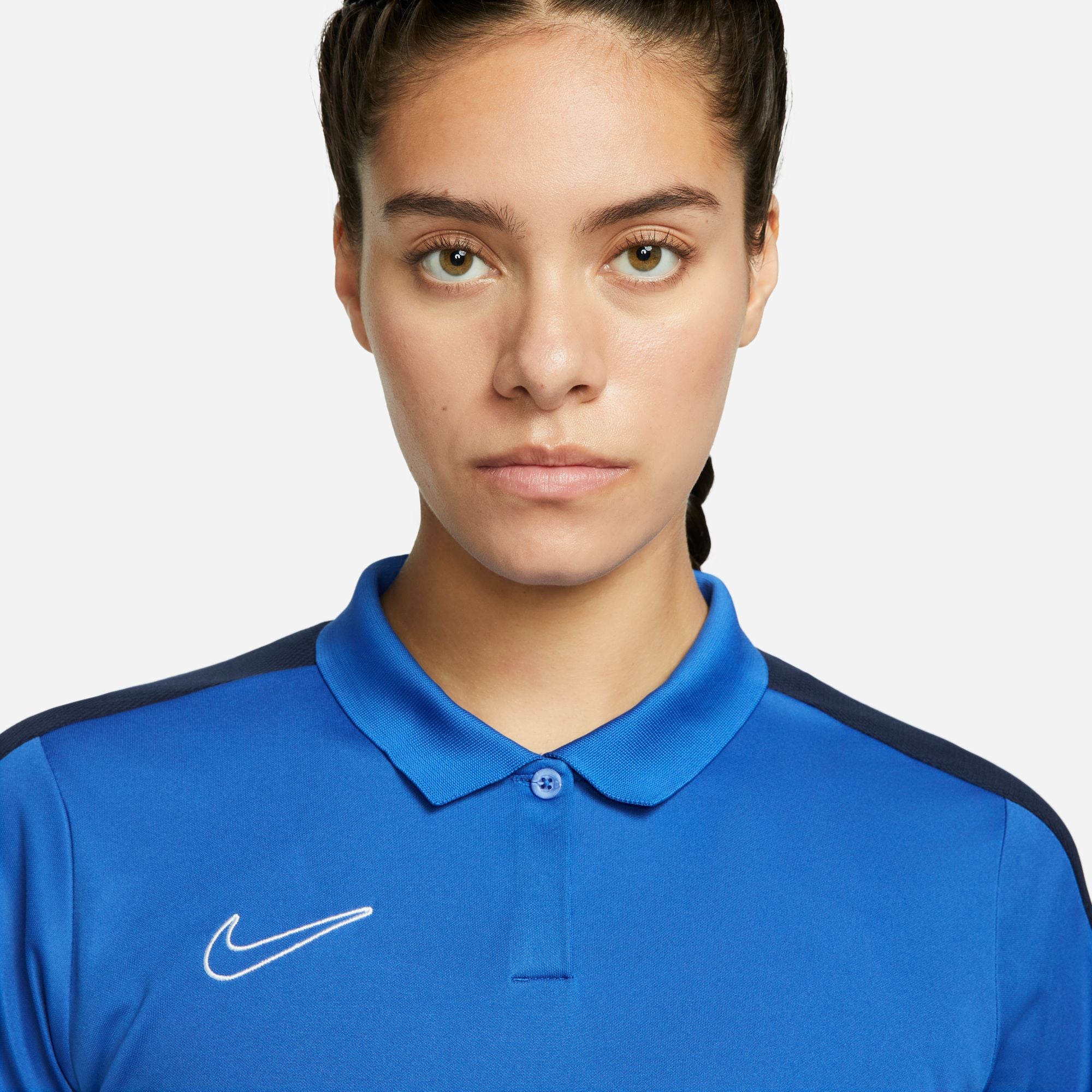 Nike Dri FIT Academy 23 Women's Short Sleeve Polo in Royal Blue/Obsidian