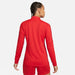 Back of Nike Dri FIT Academy 23 1/4 Zip Women's Drill Top in University Red/Gym Red