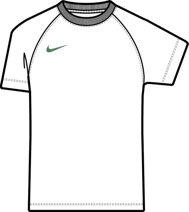 Nike Dri-Fit Park VIII Short Sleeve Shirt in white/pine green