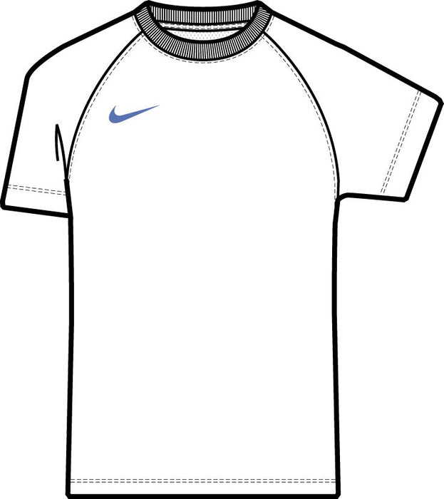 Nike Dri-Fit Park VIII Short Sleeve Shirt in white/royal blue