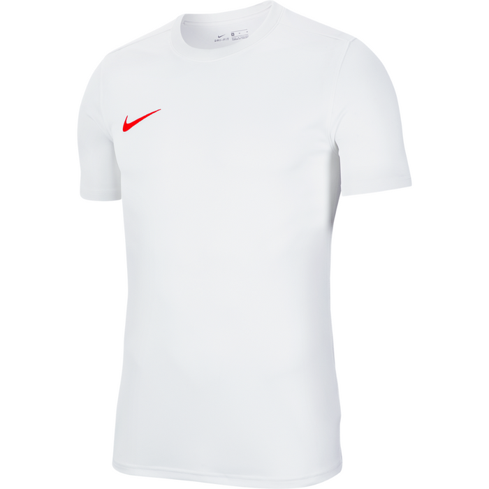 Nike Dri-FIT Park VII Shirt Short Sleeve in white/university red