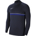 Nike Academy 21 1/4 Zip Drill Top in Obsidian/Royal Blue