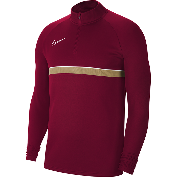 Nike Academy 21 1/4 Zip Drill Top in Team Red/White/Jersey Gold/White