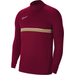 Nike Academy 21 1/4 Zip Drill Top in Team Red/Jersey Gold