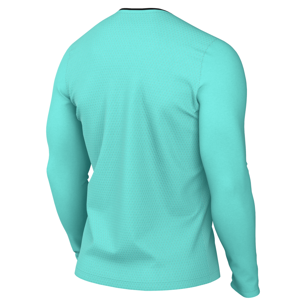 back of Nike Dri-Fit Referee II Jersey Long Sleeve in hyper turq