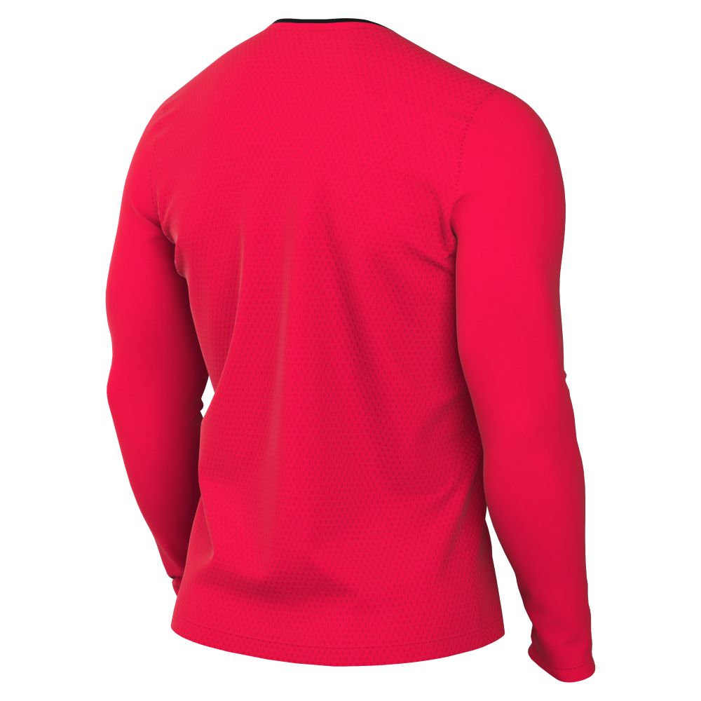 back of Nike Dri-Fit Referee II Jersey Long Sleeve in bright crimson
