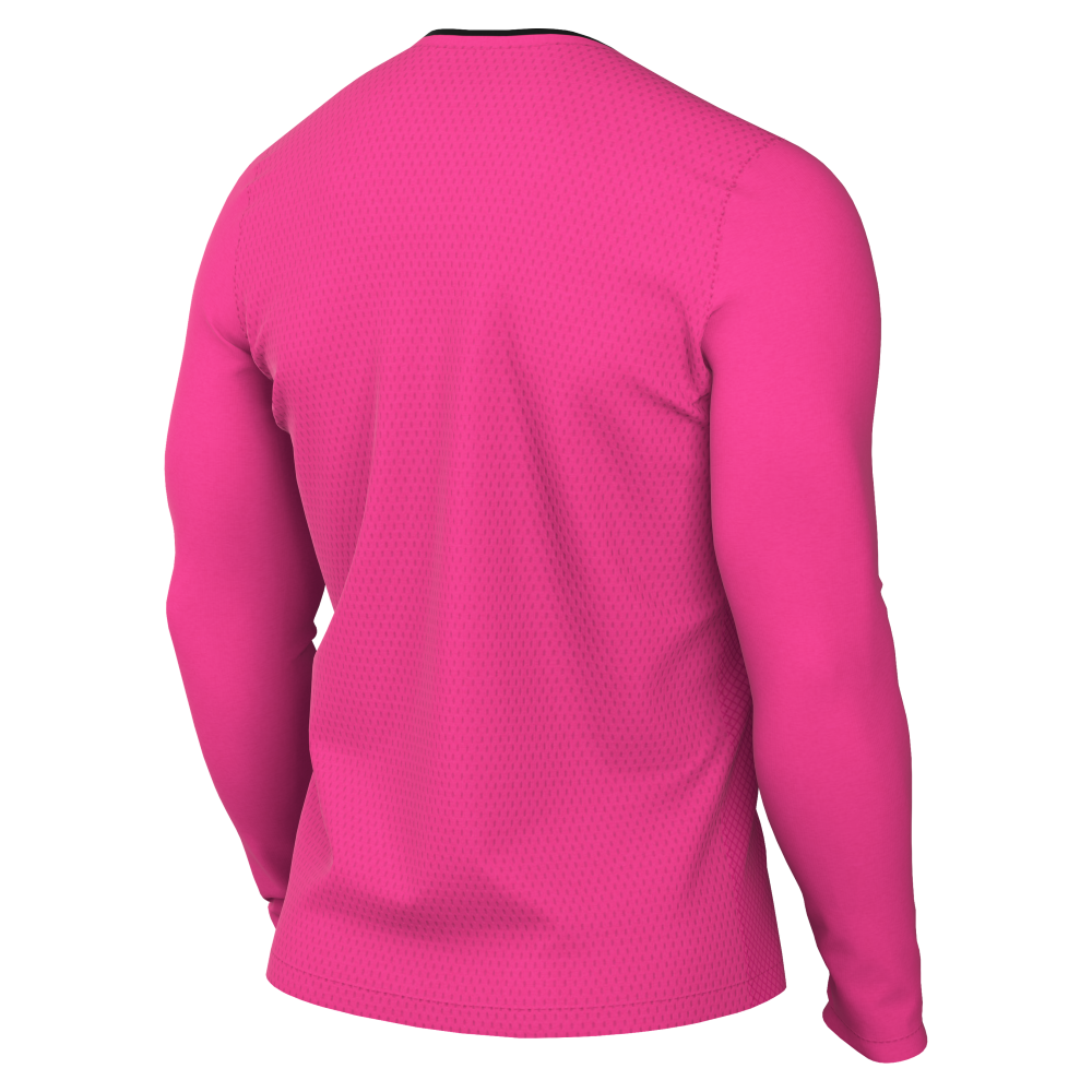 back of Nike Dri-Fit Referee II Jersey Long Sleeve in hyper pink