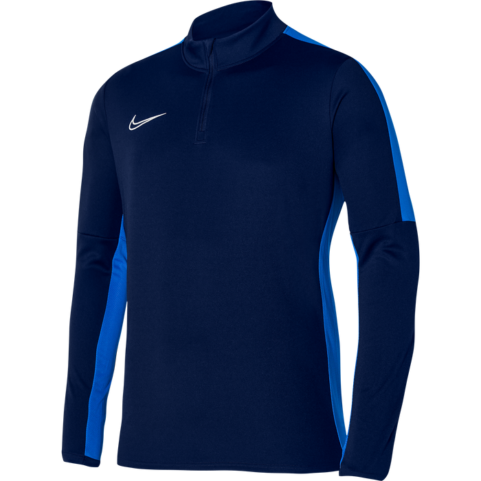 Nike Dri FIT Drill Top in Obsidian/Royal Blue/White