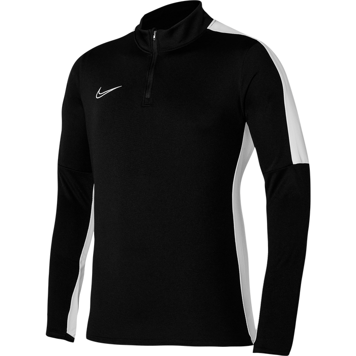 Nike Dri FIT Drill Top in Black/White/White