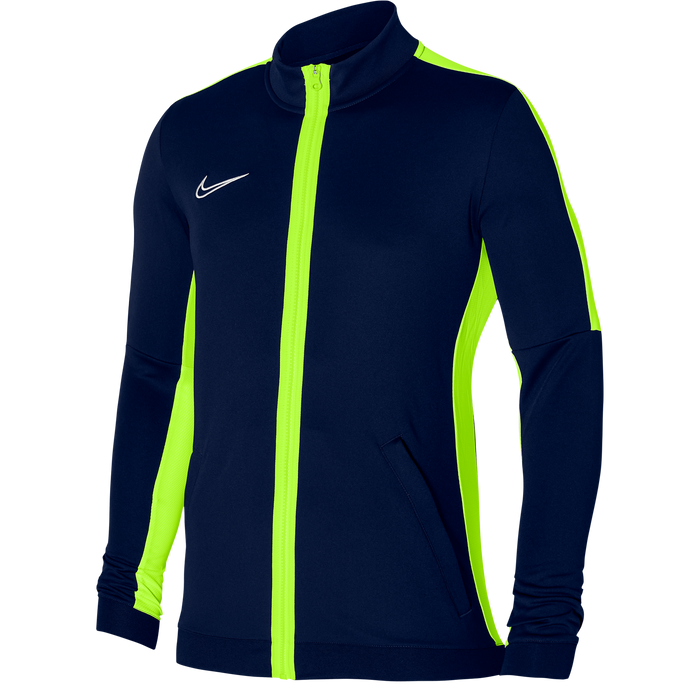 Nike Dri FIT Knit Track Jacket in Obsidian/Volt/White
