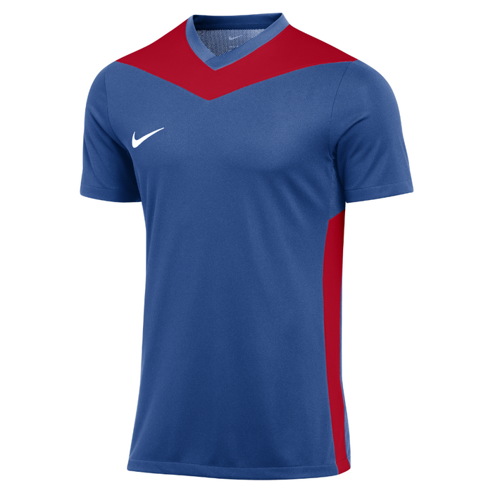 Royal blue and red nike shop shirt