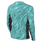 back of Nike Dri-FIT Gardien V Goalkeeper Long Sleeve Shirt in hyper turq
