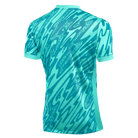 back of Nike Dri-FIT Gardien V Goalkeeper Short Sleeve Shirt in hyper turq