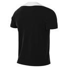 back of Nike Dri-FIT Strike 24 Short Sleeve Shirt in black and white