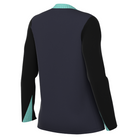 back of Nike Dri-FIT Strike 24 Knitted Crew Top Women's in obsidian