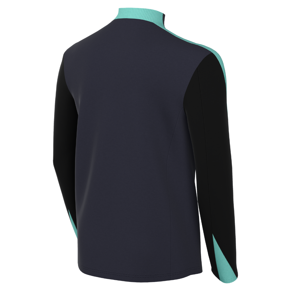 back of Nike Dri-FIT Strike 24 Knitted Drill Top in obsidian