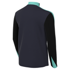 back of Nike Dri-FIT Strike 24 Knitted Drill Top in obsidian